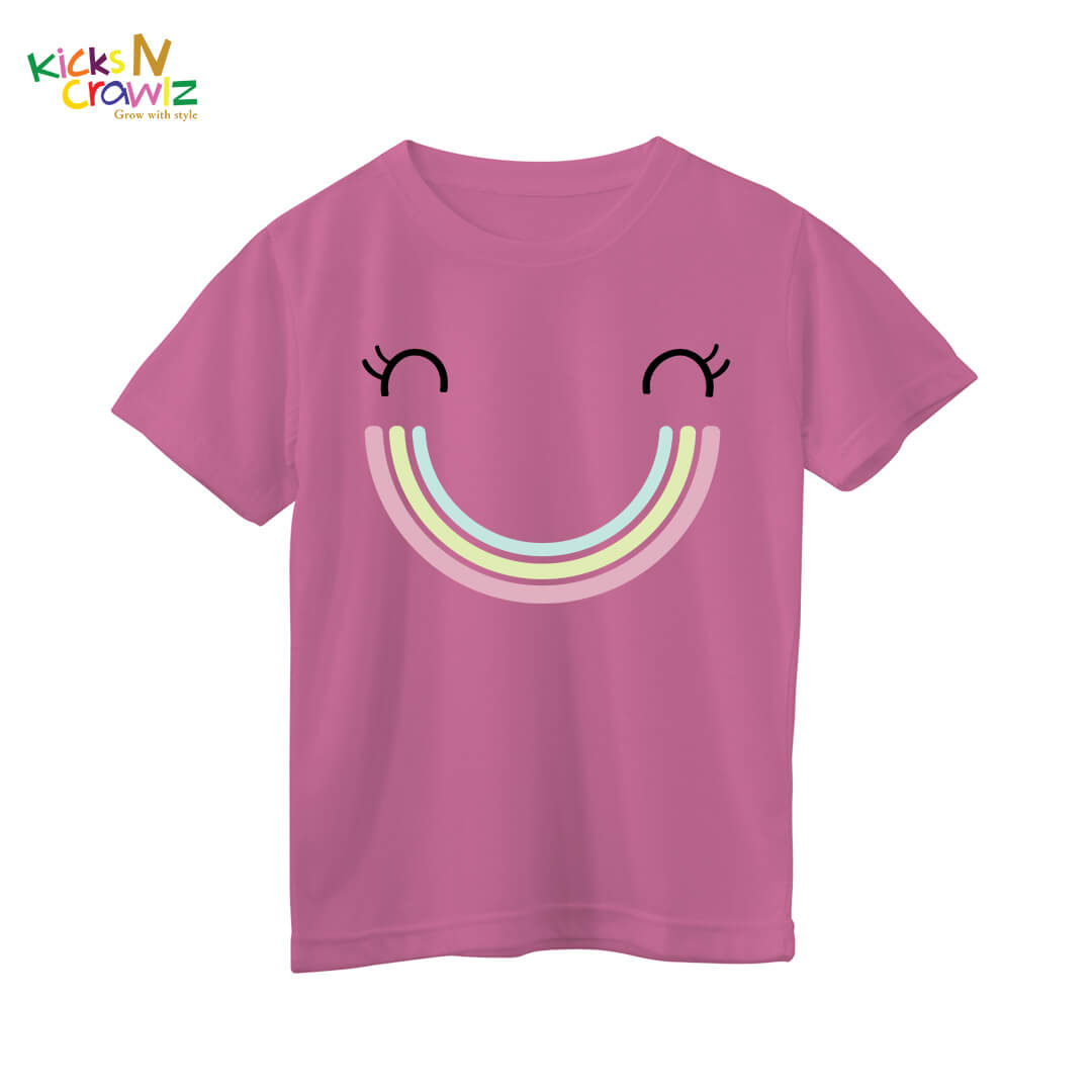 RAINBOW Smile Tee For Girls & Kids