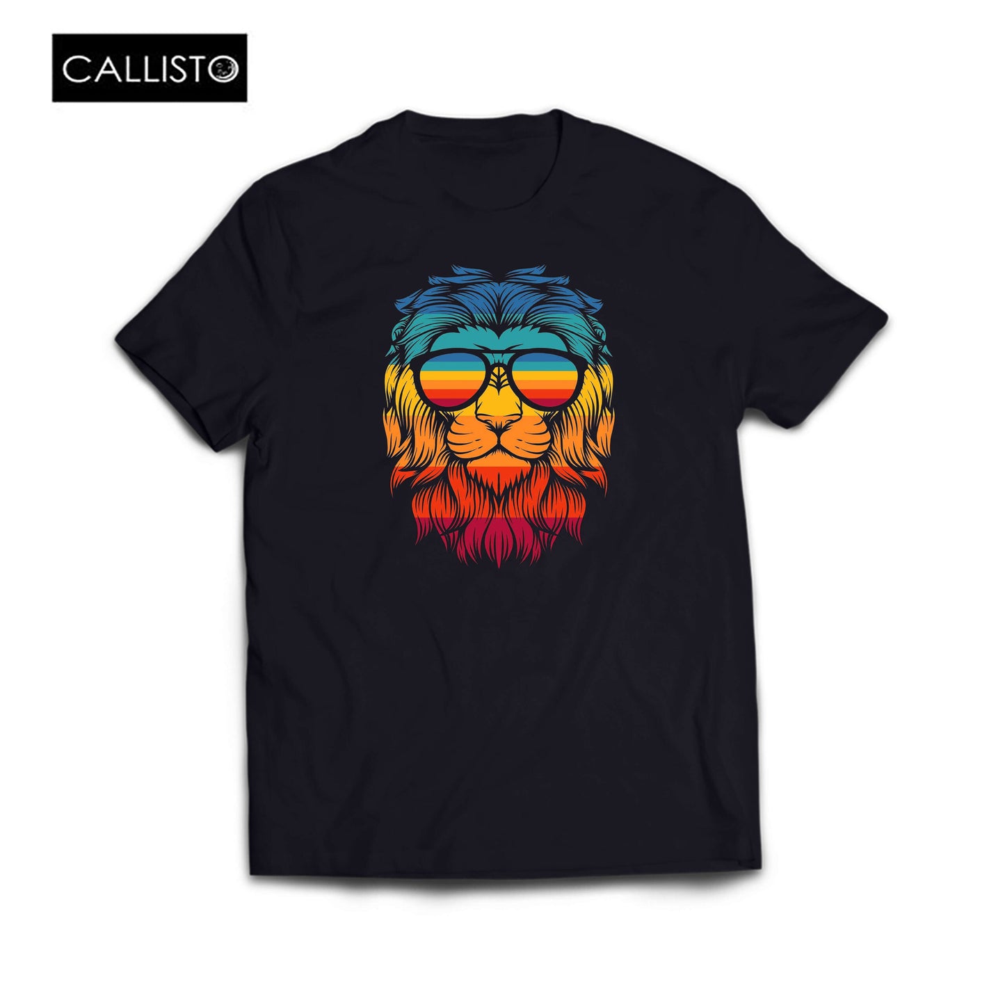 Retro rainbow pride Furry Lion Tee
