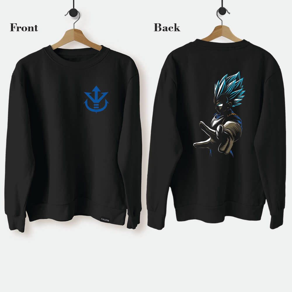 Vegeta Front & Back Print Sweat Shirt