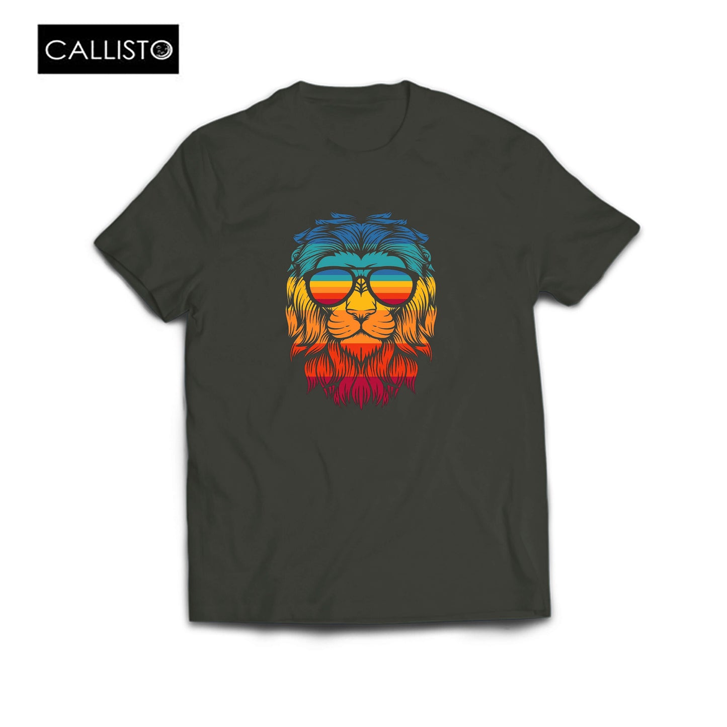Retro rainbow pride Furry Lion Tee