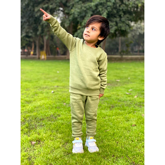 Kid's Olive Green Tracksuit