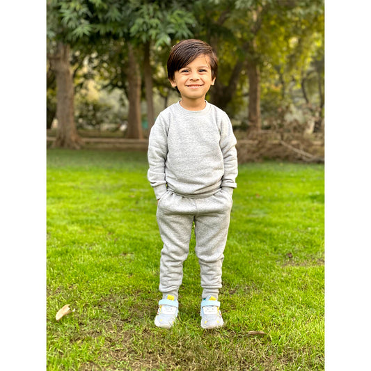 Kid's Heather Grey Tracksuit