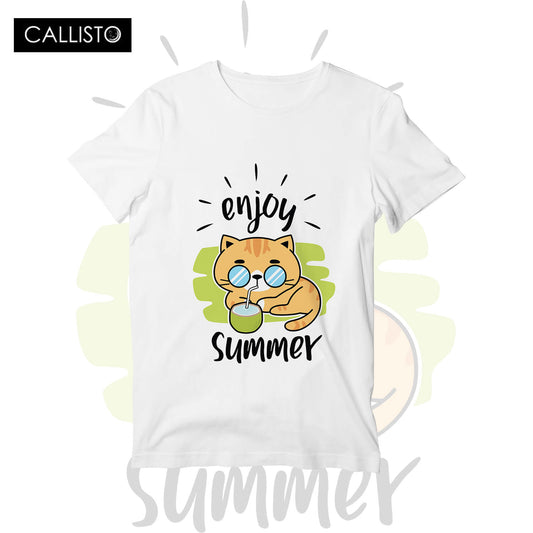 Enjoy Summer - Cat T-Shirt